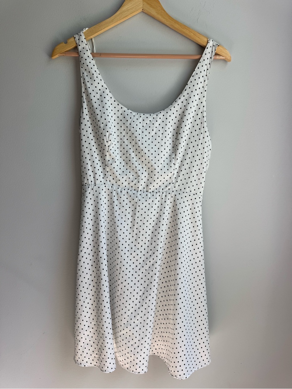 Zara White Mini Dress with Black Polka Dots Pin Up Girl